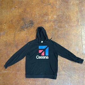 Cessna Black Hoodie for Men